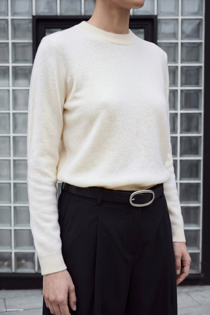 Sateen Tricot à poils - Écru