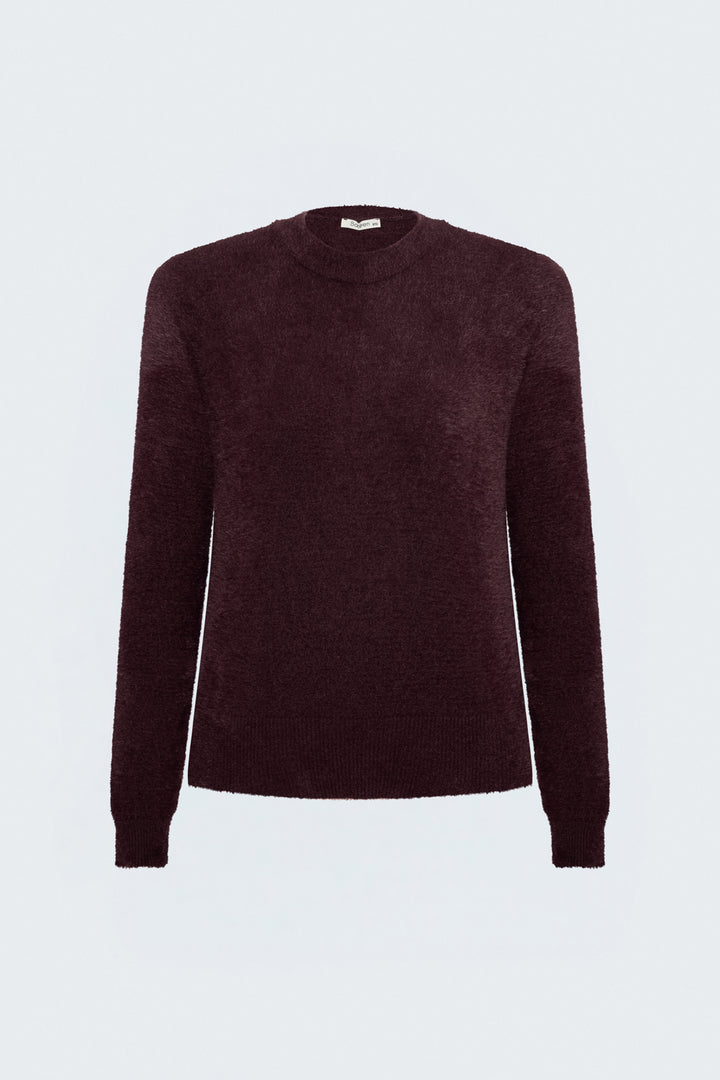 Sateen Tricot à Barbe - Prune