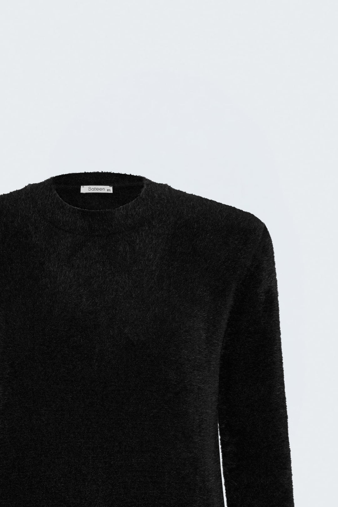 Sateen Tricot à poils - Noir