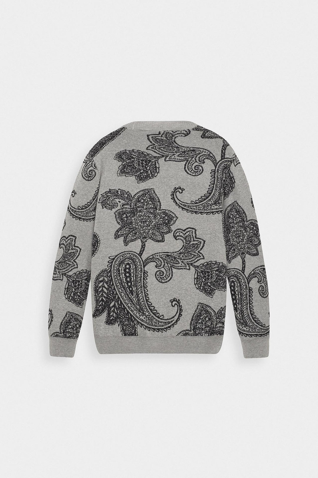 Giesto Gilet en tricot anthracite à motif châle - Anthracite