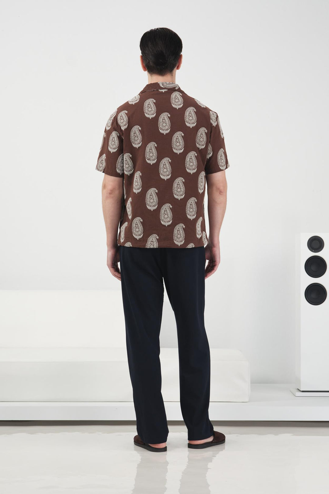 Giesto Chemise marron à motif foulard - Marron