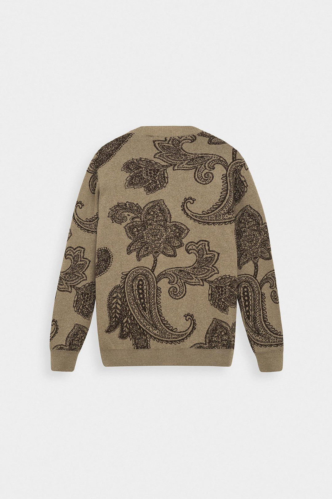 Giesto Gilet en tricot marron à motif châle - Marron