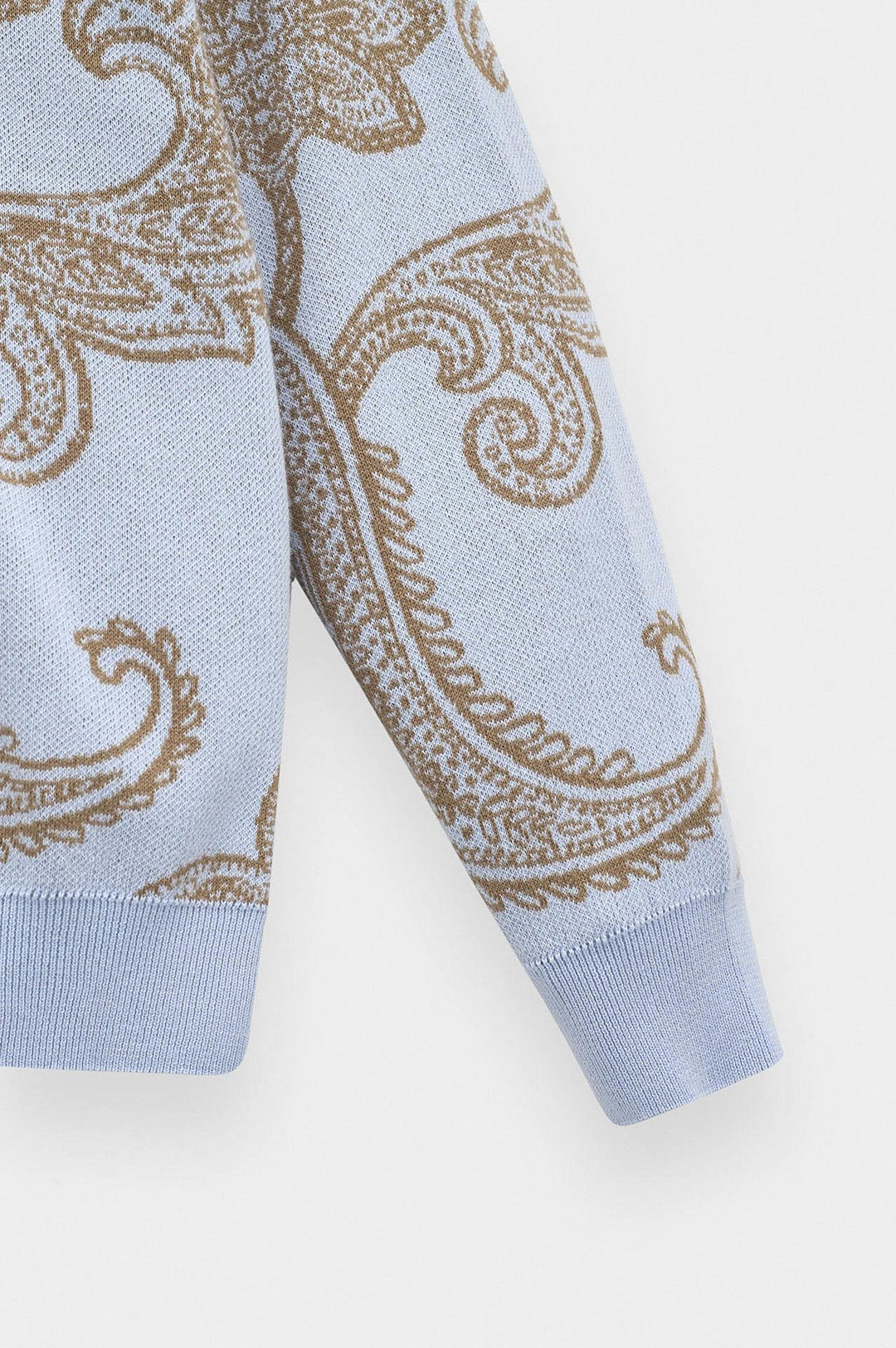 Giesto Gilet en Tricot Bleu avec Motif Écharpe - Bleu