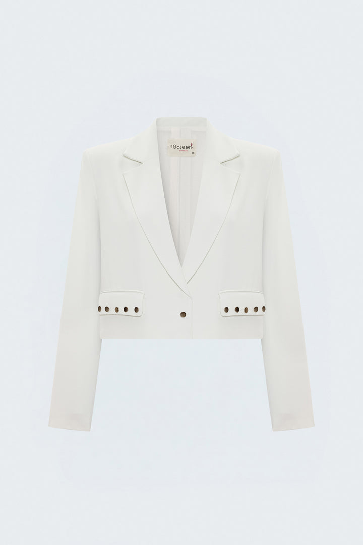 Sateen Veste Sally - Écru
