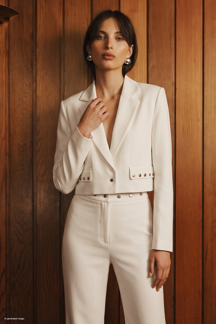 Sateen Veste Sally - Écru