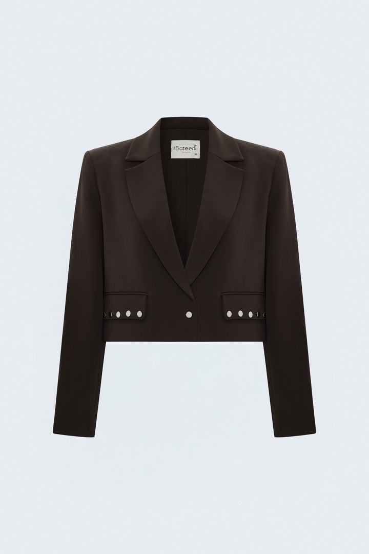 Sateen Veste Sally - Marron
