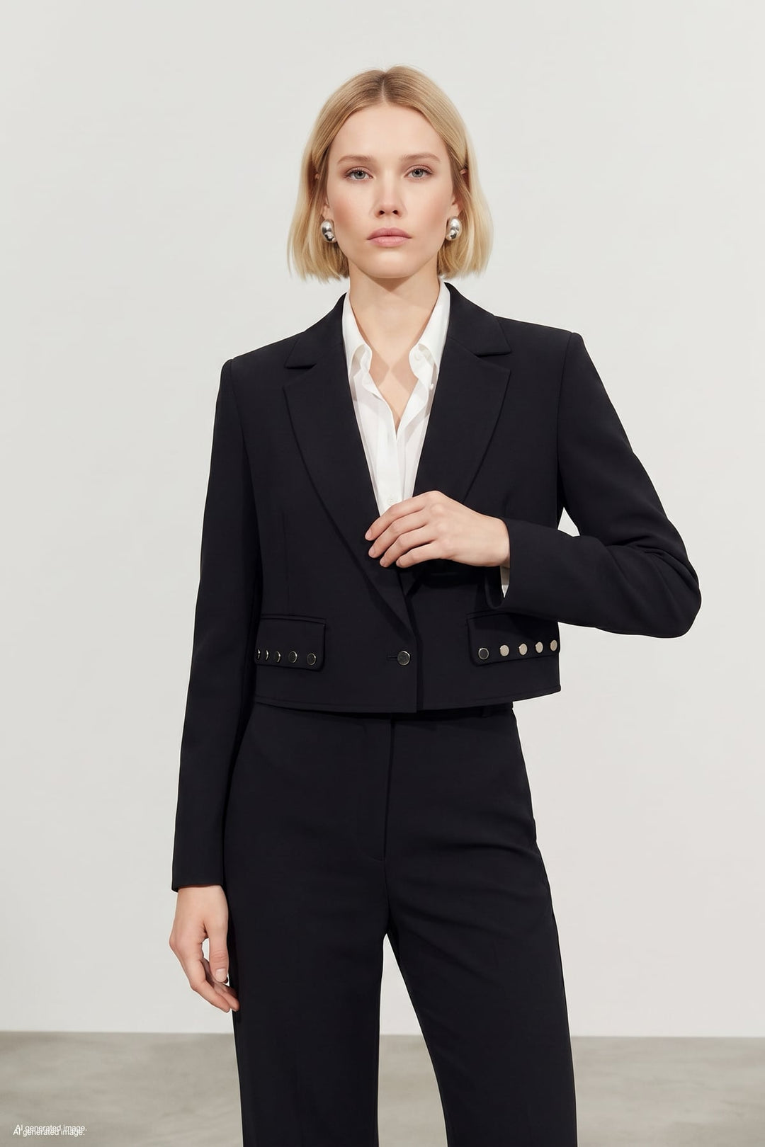 Sateen Veste Sally - Noir