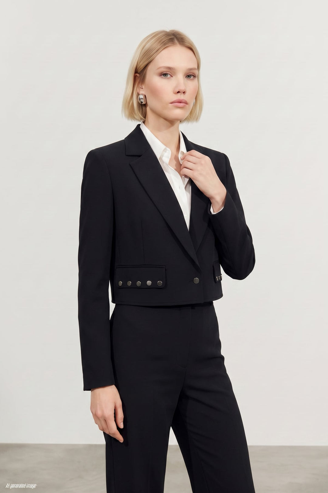 Sateen Veste Sally - Noir