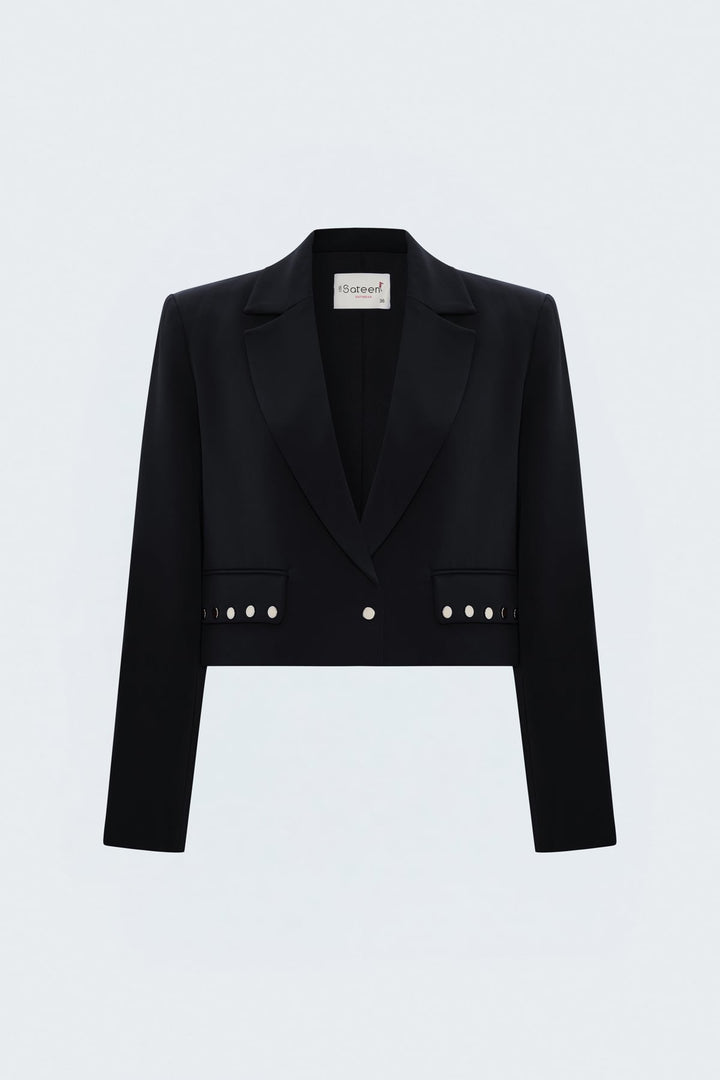 Sateen Veste Sally - Noir