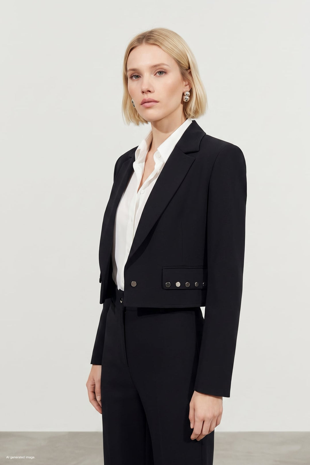 Sateen Veste Sally - Noir