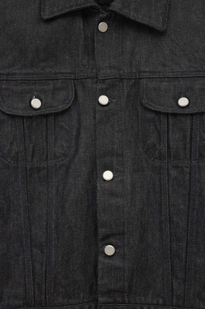 Giesto Veste en Denim Noire Selvedge - Noir