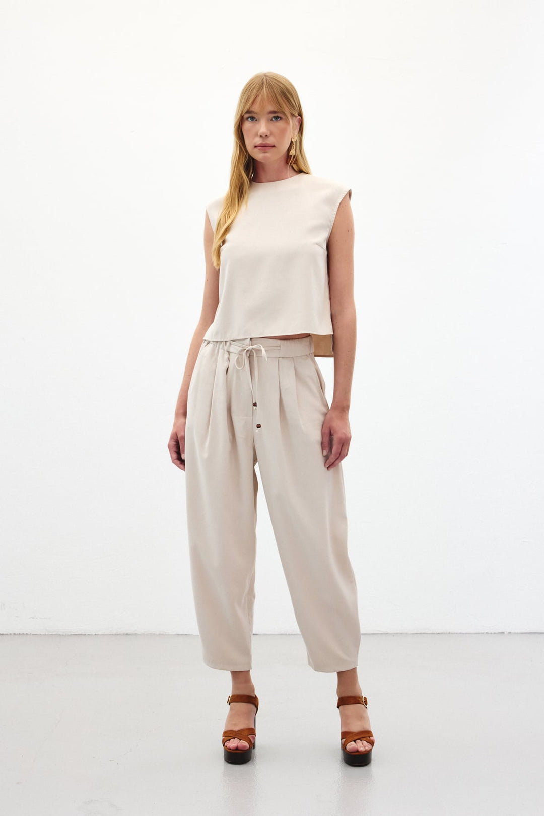 Sateen Pantalon coupe sarouel - Pierre