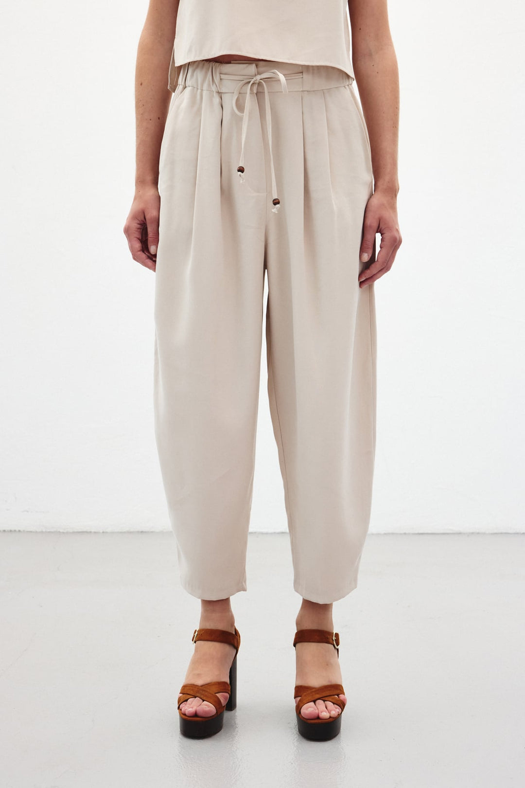 Sateen Pantalon coupe sarouel - Pierre