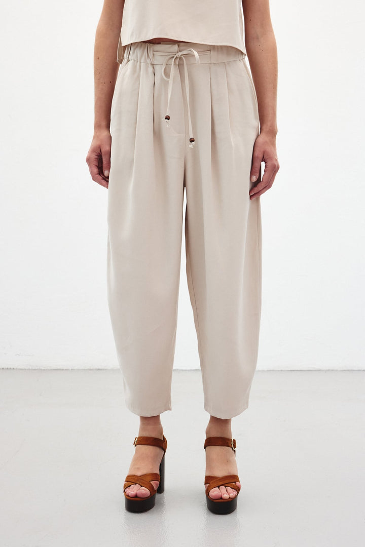Sateen Pantalon coupe sarouel - Pierre