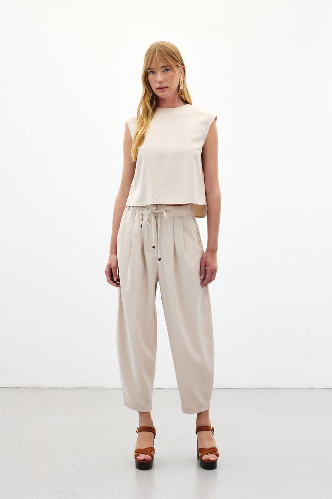 Sateen Pantalon coupe sarouel - Pierre