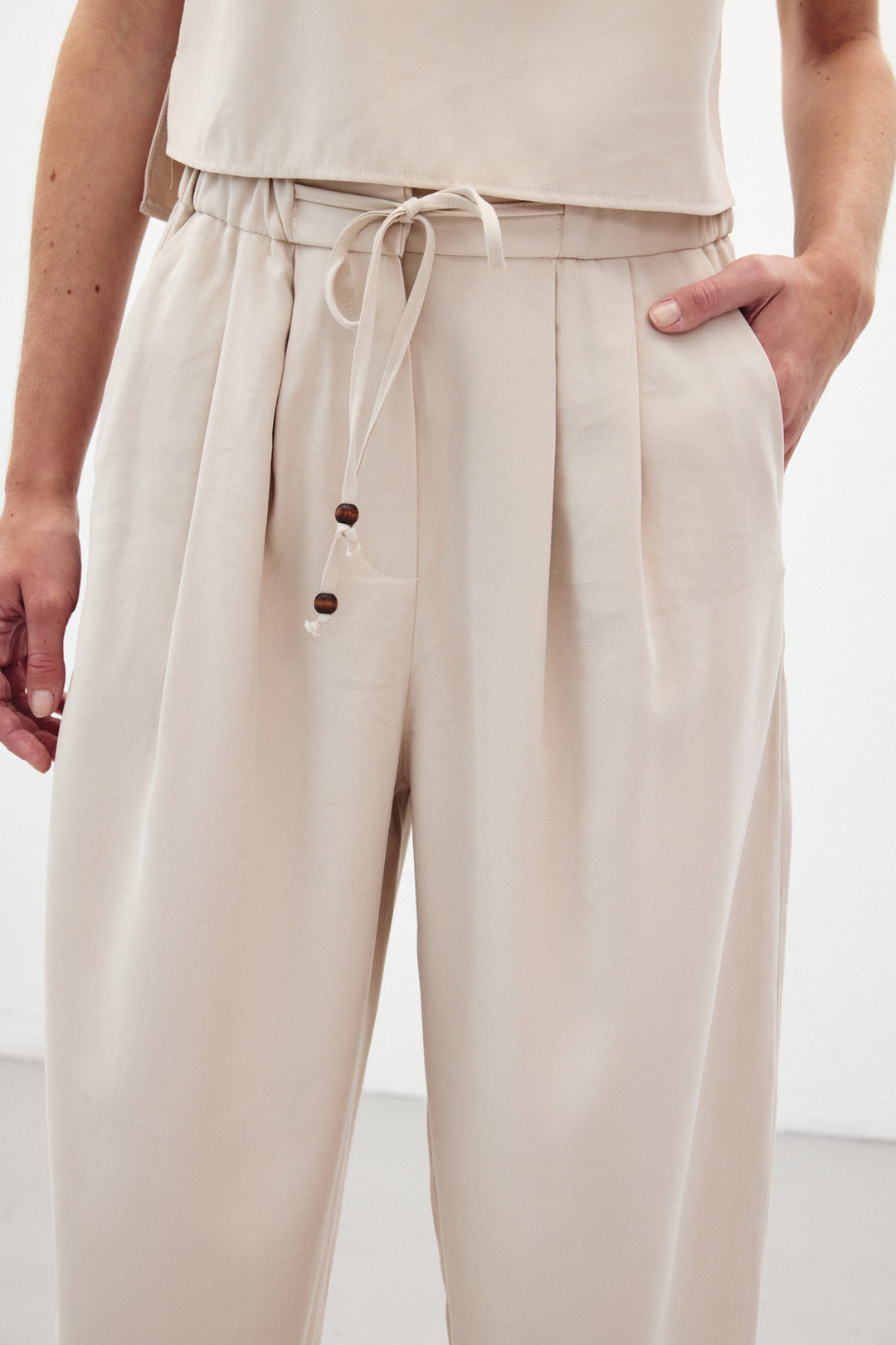 Sateen Pantalon coupe sarouel - Pierre
