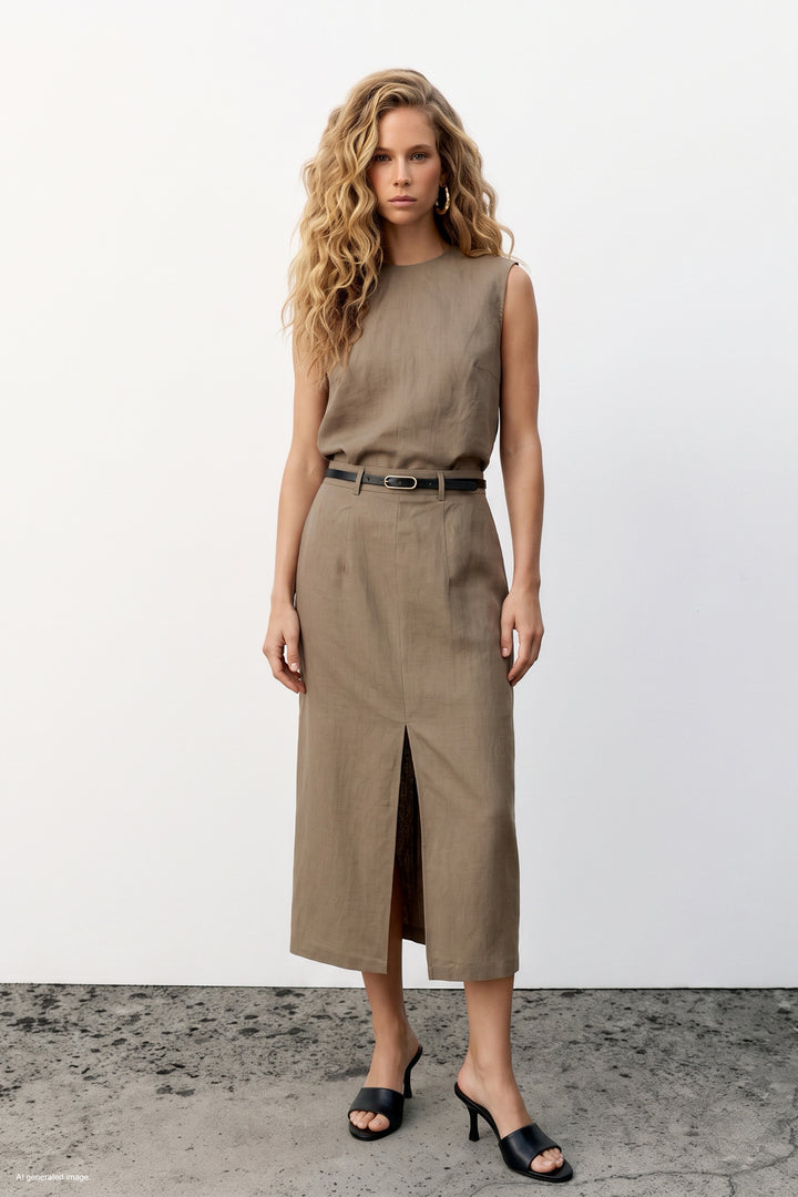 Sateen Ensemble Sasha - camel