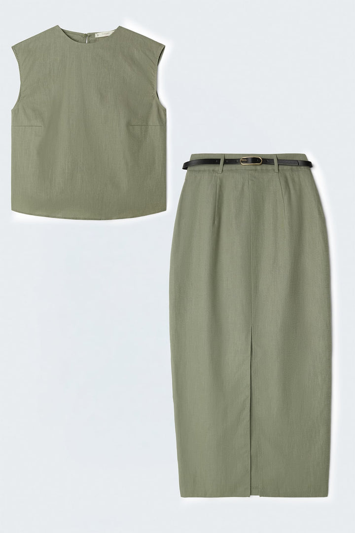 Sateen Ensemble Sasha - Kaki