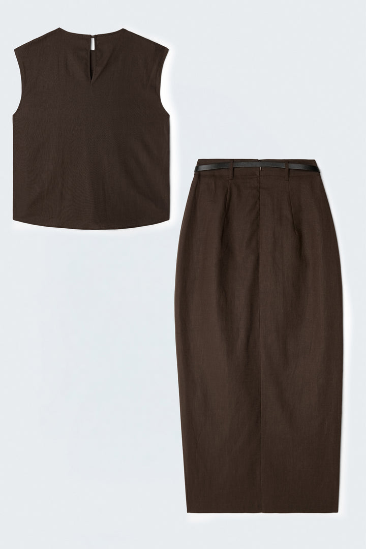 Sateen Ensemble Sasha - Marron