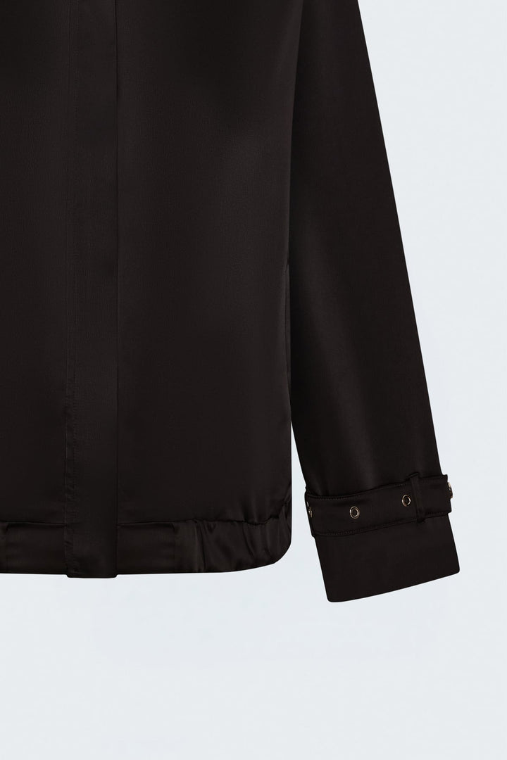 Sateen Veste Bomber Satinée - Marron