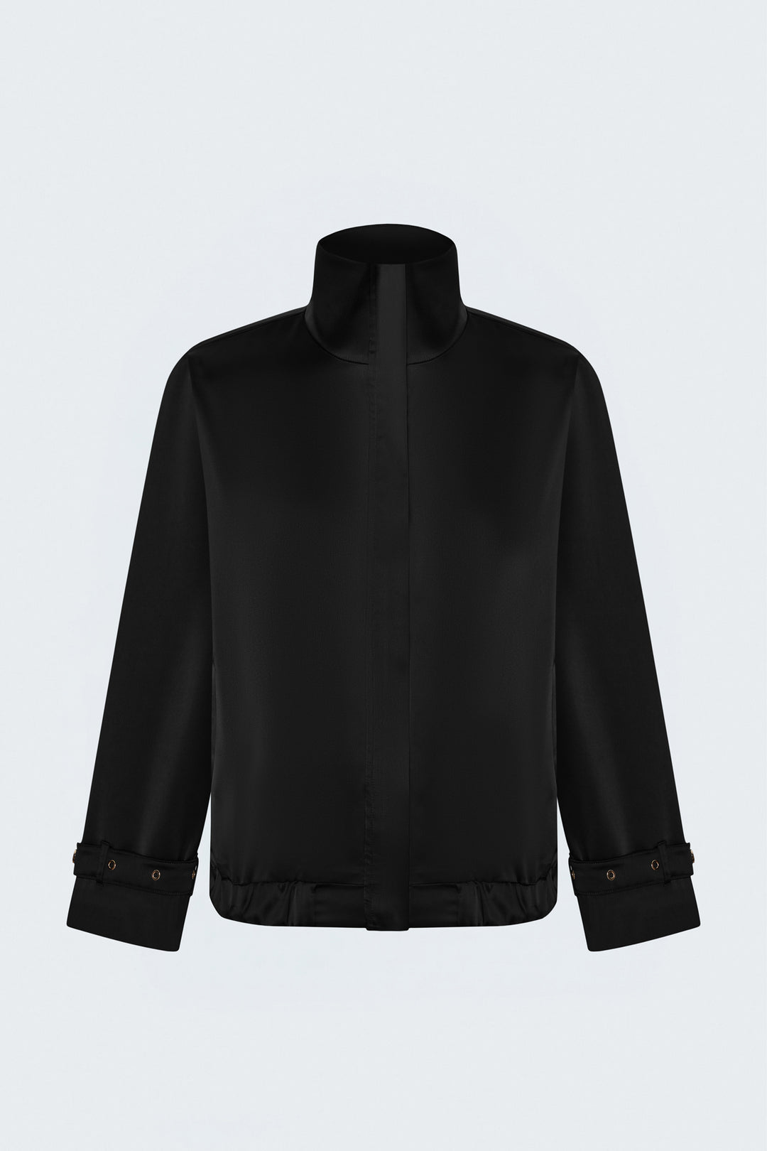Sateen Veste Bomber Satinée - Noir