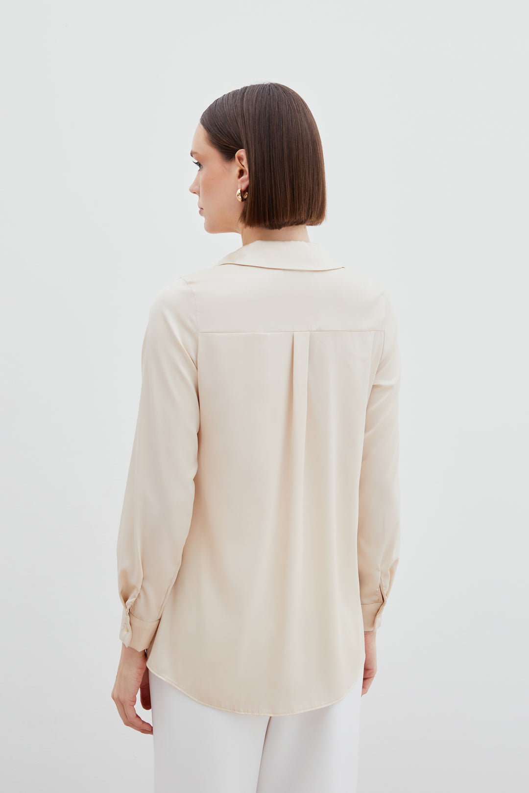 Sateen Chemise en satin - Beige