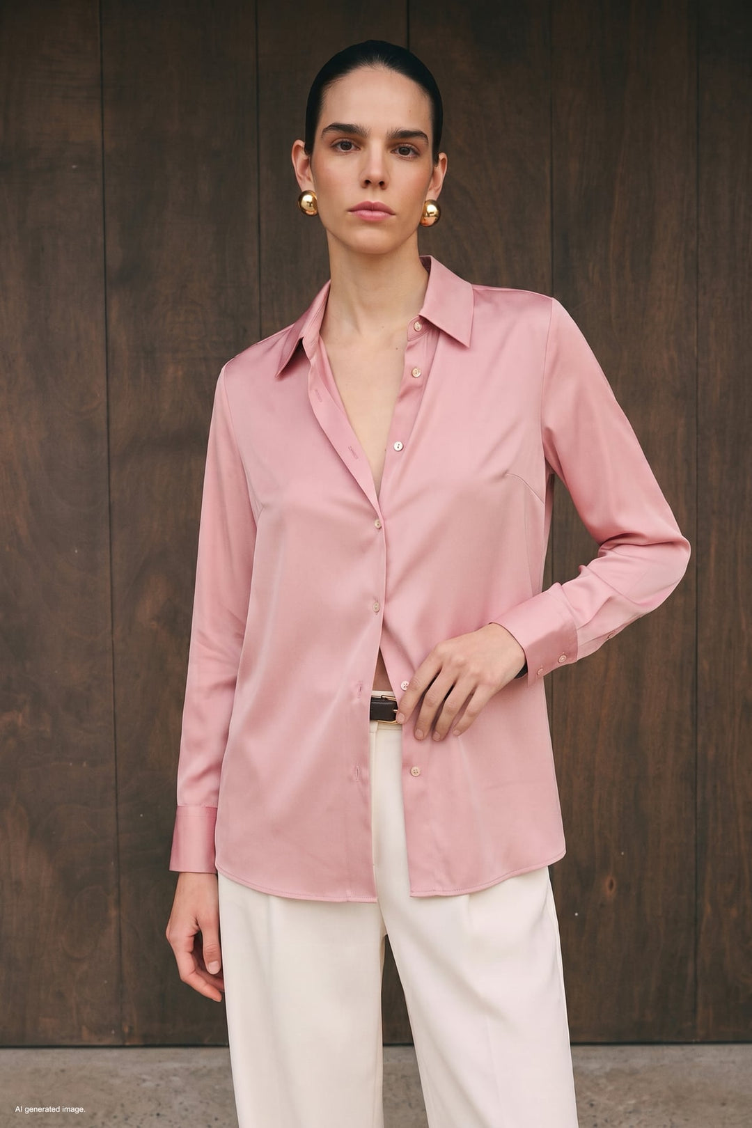 Sateen Chemise en Satin - Rose