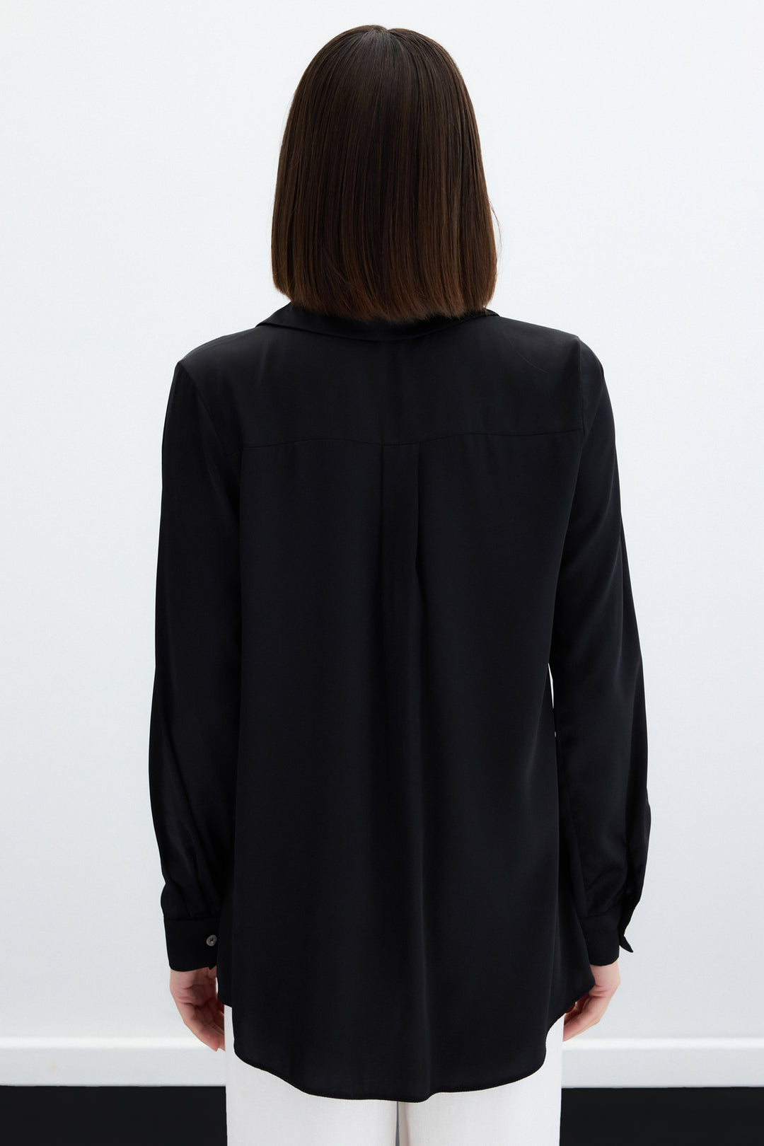 Sateen Chemise en satin - Noir