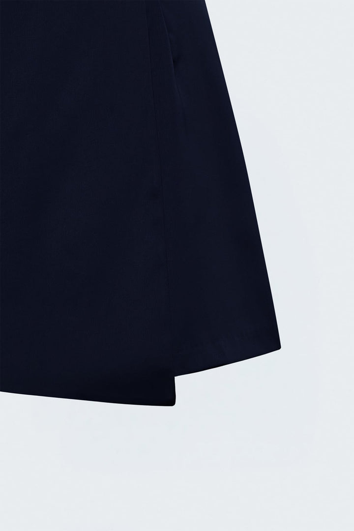 Sateen Jupe Short Satinée - Bleu marine