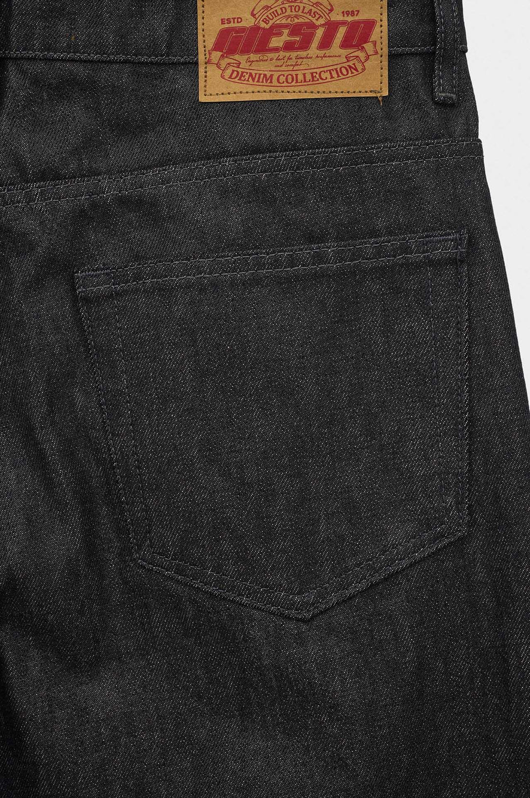 Giesto Jean noir regular selvedge - Noir