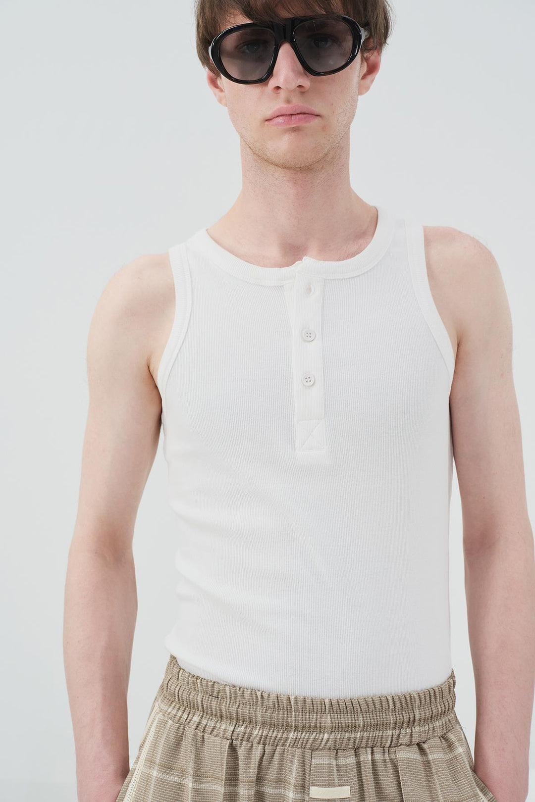 Giesto Pantalon Beige avec Détails en Bande - Beige