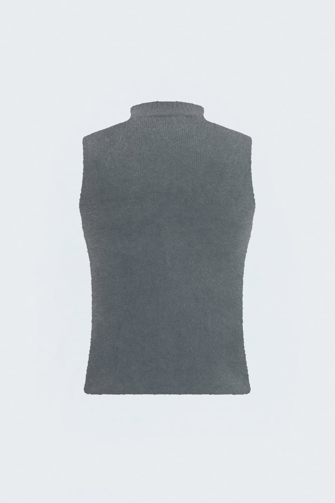 Sateen Blouse en tricot à col zéro avec poils - Anthracite