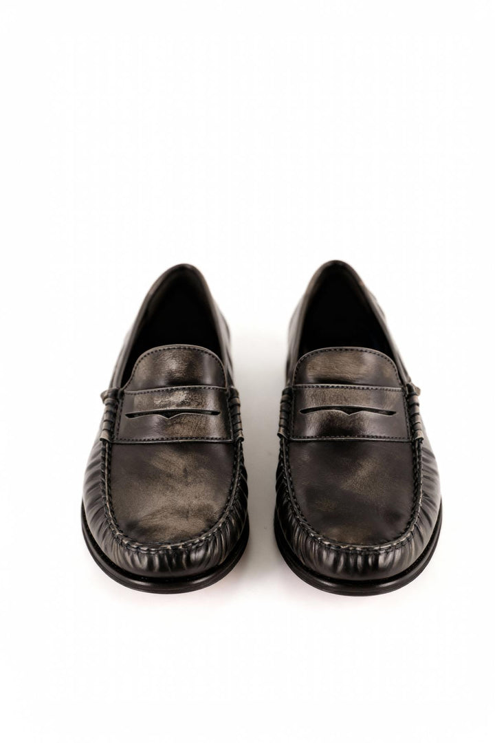 Giesto Chaussures loafers noires avec effet gris - Gris