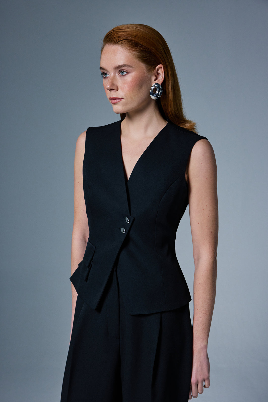 Sateen Gilet Sofia - Noir