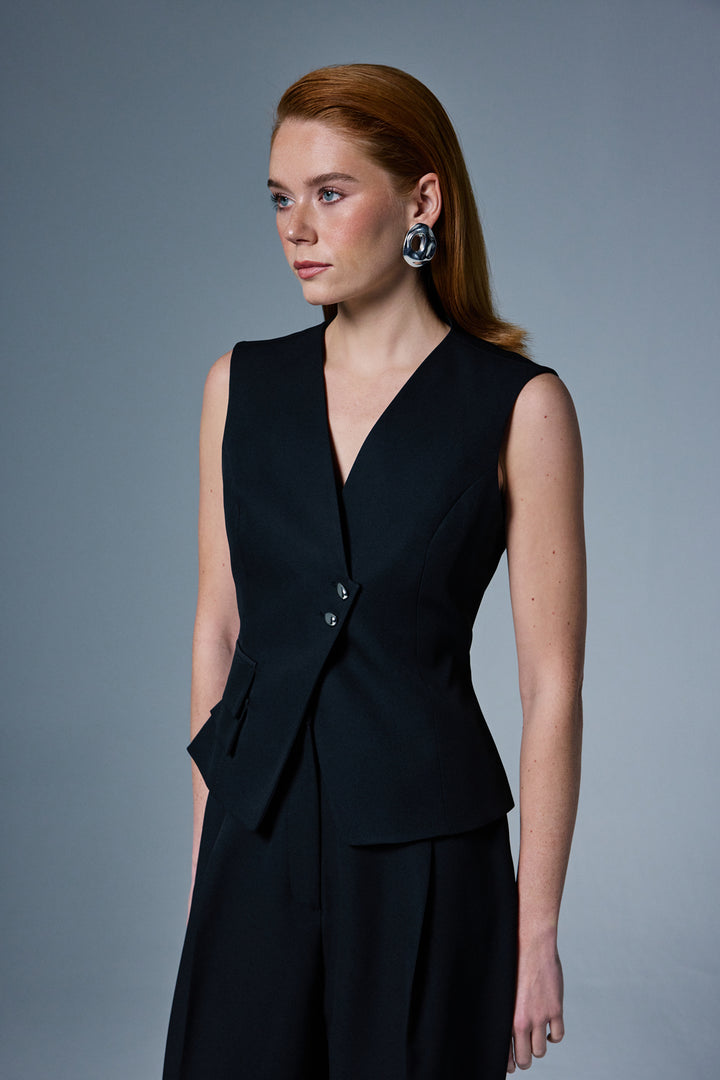 Sateen Gilet Sofia - Noir