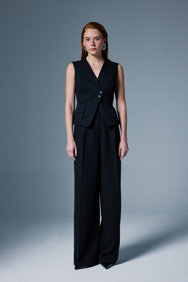 Sateen Gilet Sofia - Noir