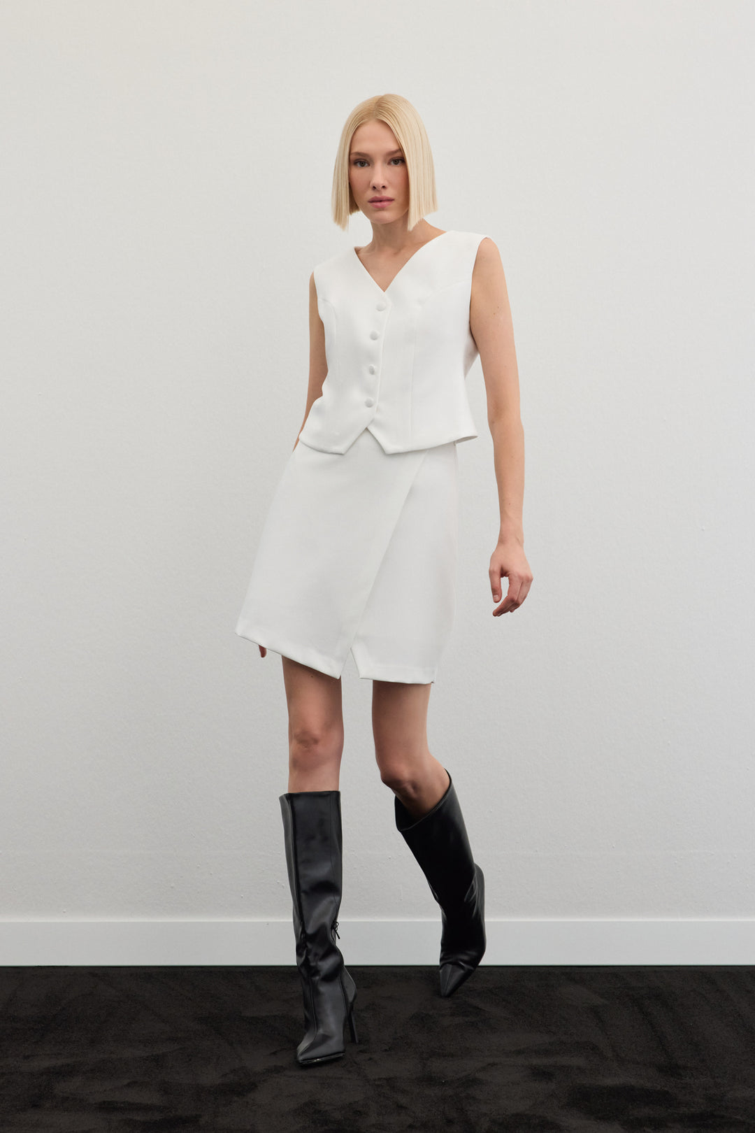 Sateen Jupe-short - Écru