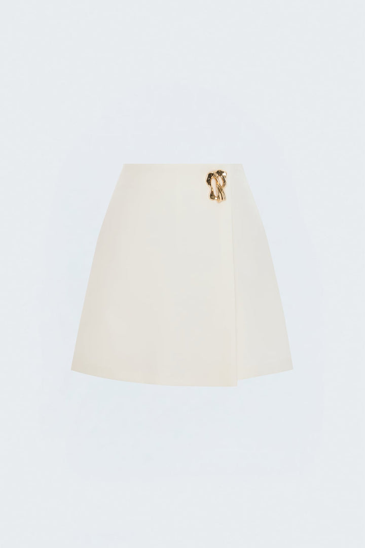 Sateen Jupe short - Écru