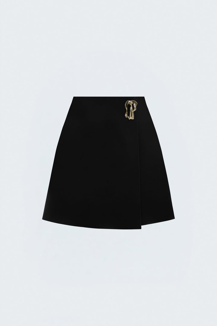 Sateen Jupe short - Noir