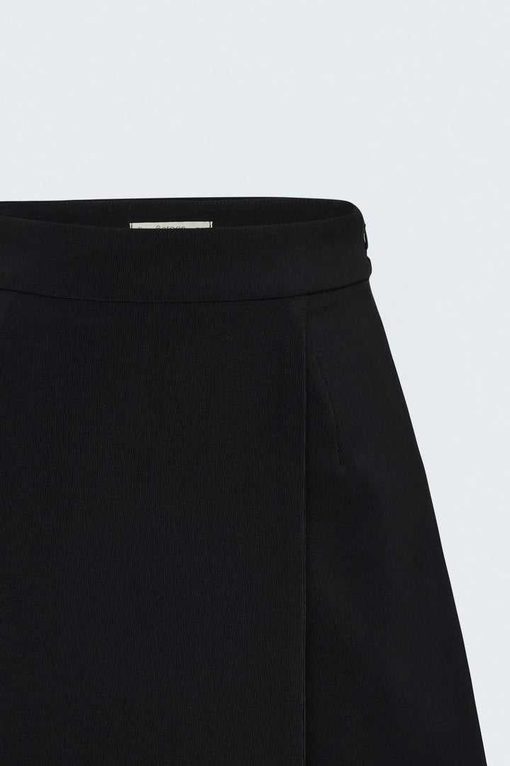 Sateen Jupe Short - Noir