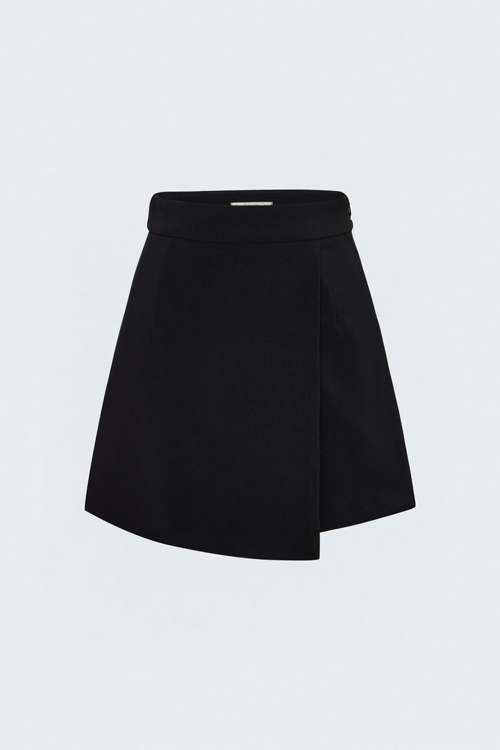 Sateen Jupe Short - Noir