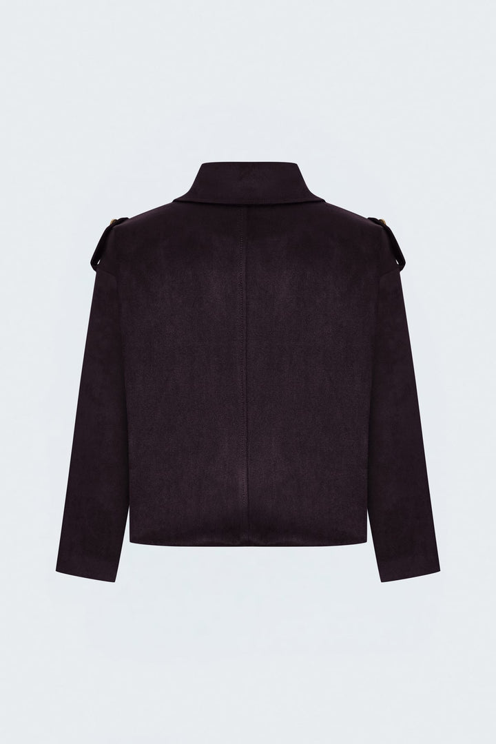 Sateen Veste bomber en suède - Bordeaux