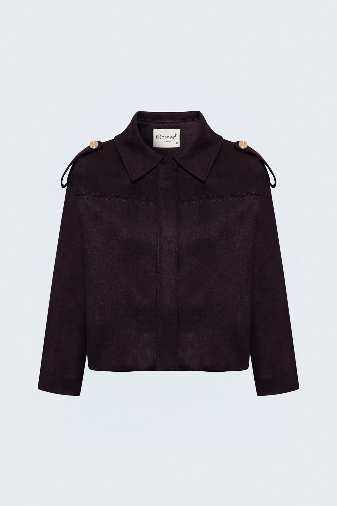 Sateen Veste bomber en suède - Bordeaux
