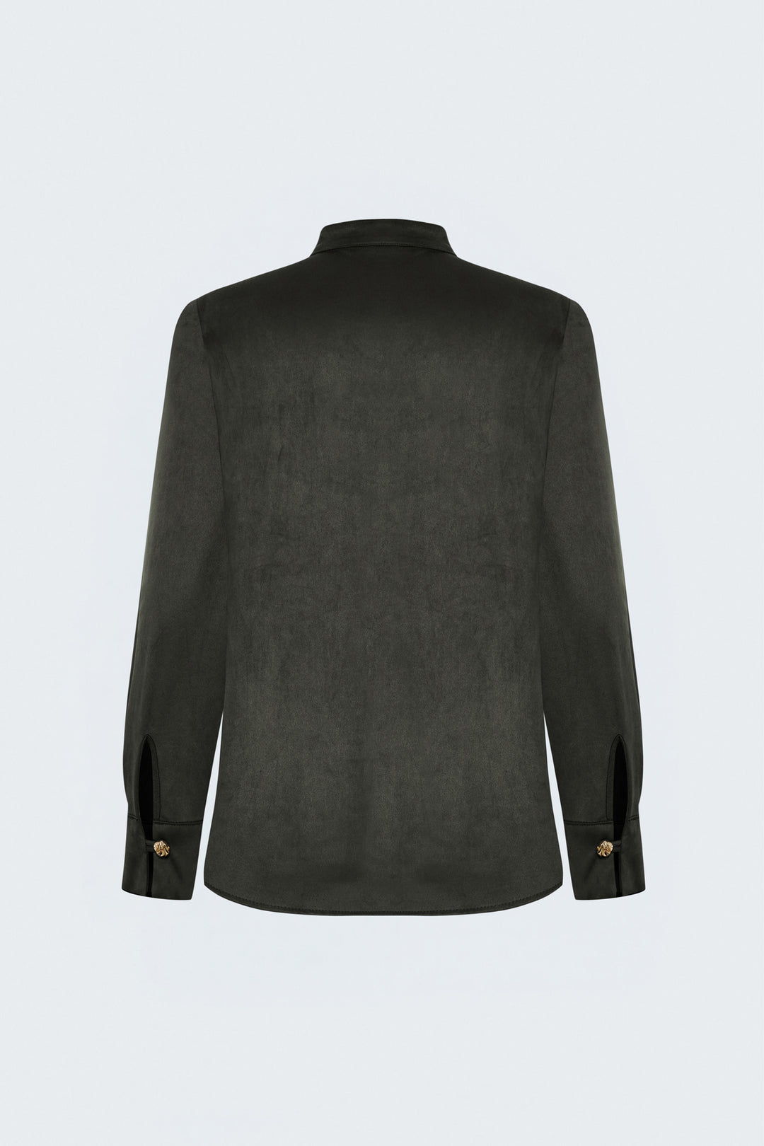 Sateen Chemise en Suède - Kaki