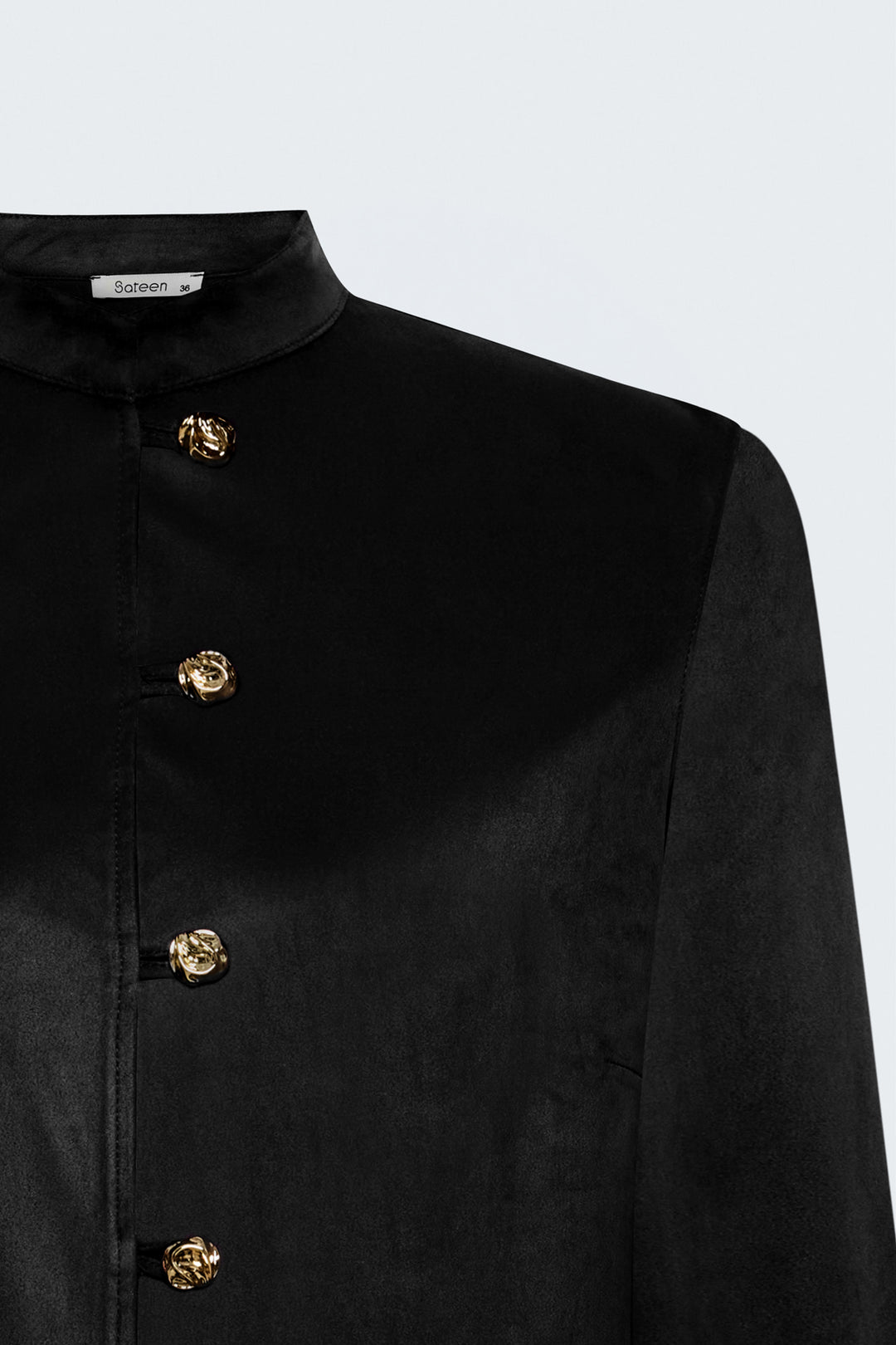 Sateen Chemise en Suède - Noir