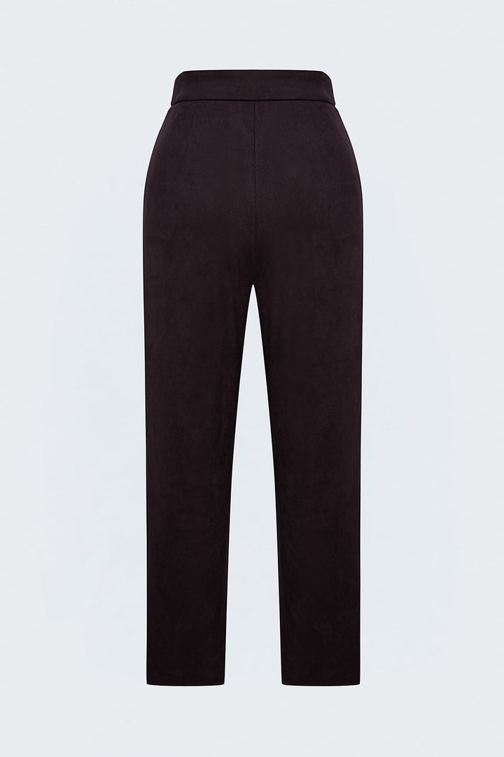 Sateen Pantalon en Suède - Bordeaux