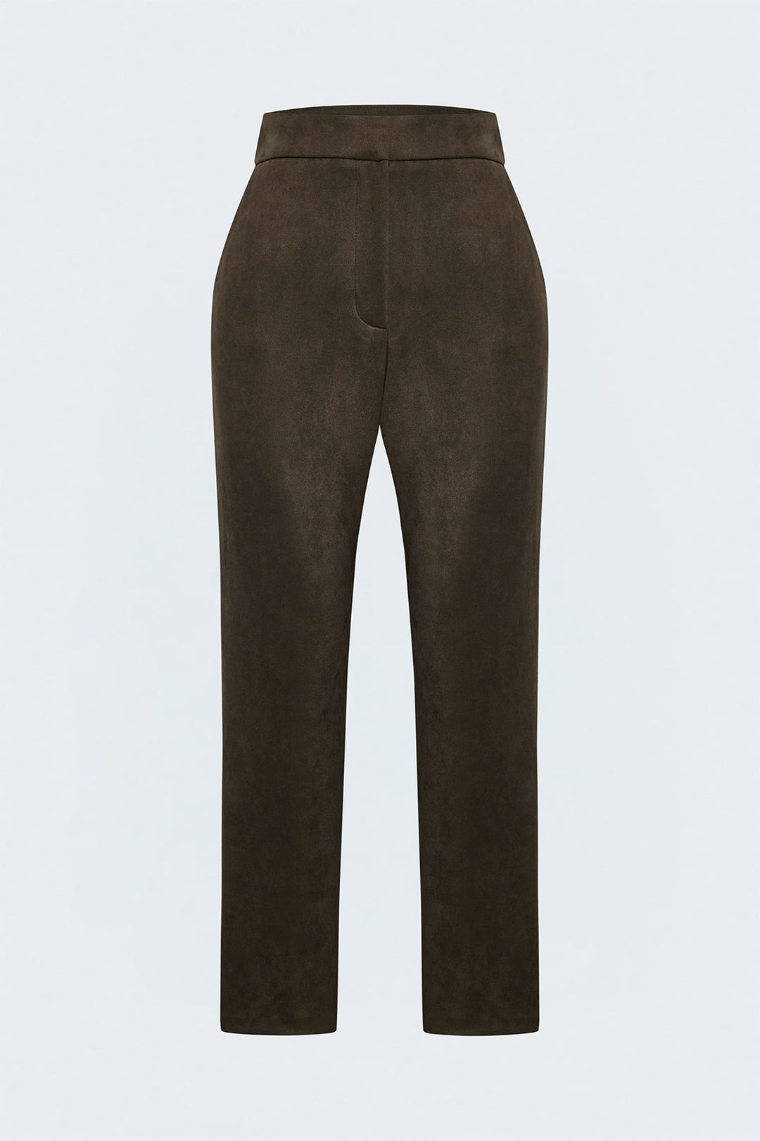 Sateen Pantalon en Suède - Marron