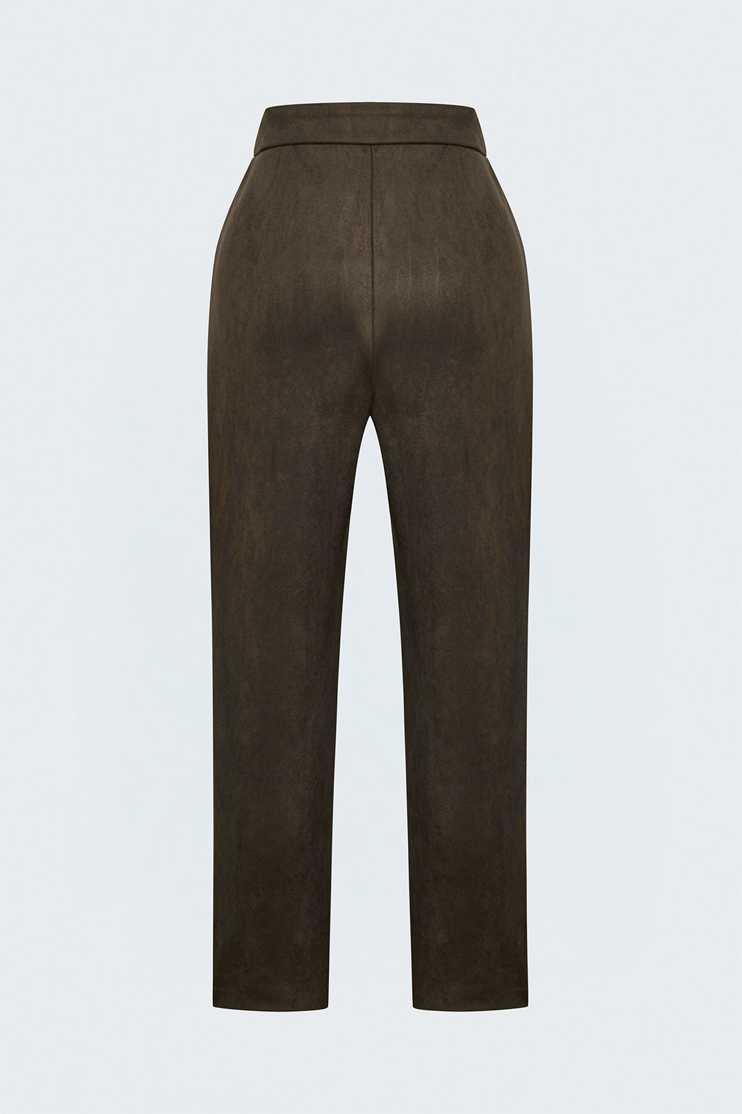 Sateen Pantalon en Suède - Marron