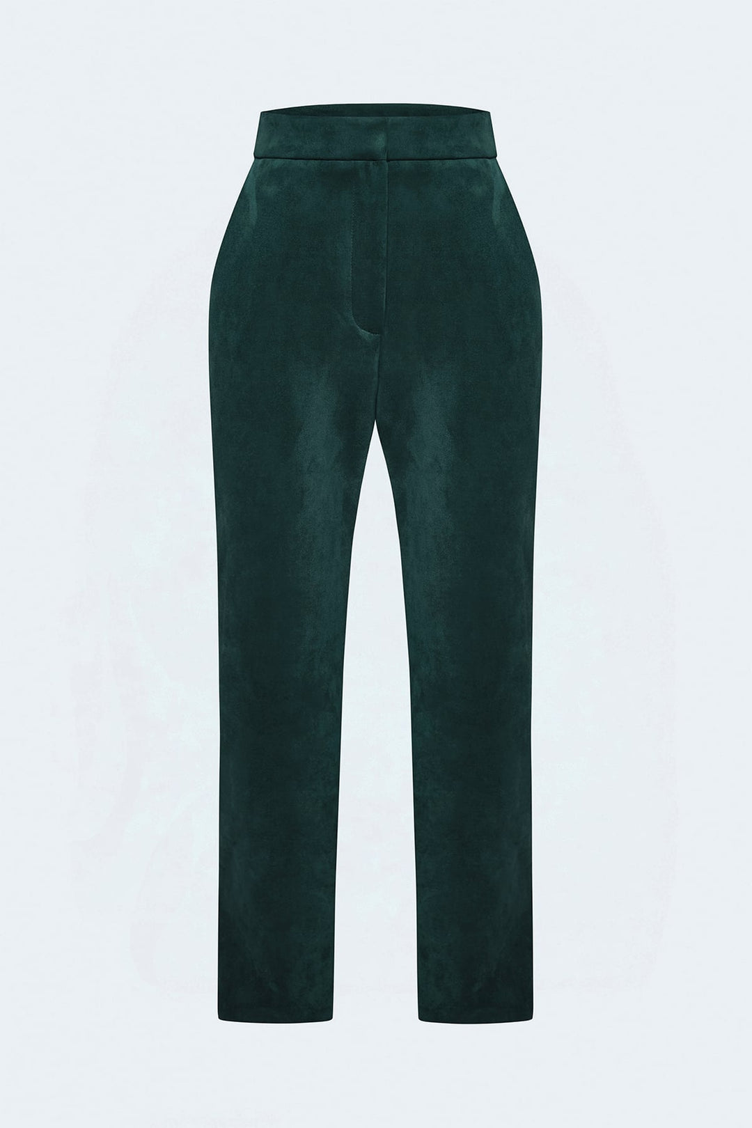 Sateen Pantalon en Suède - Émeraude