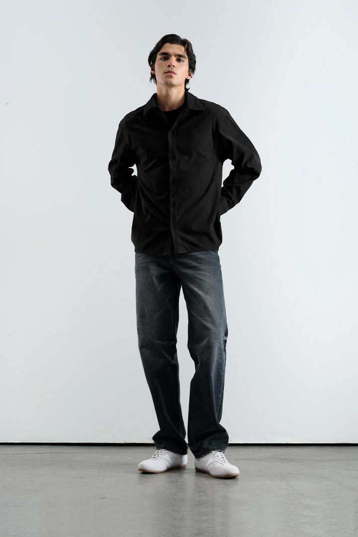 Giesto Chemise en suède noir - Noir